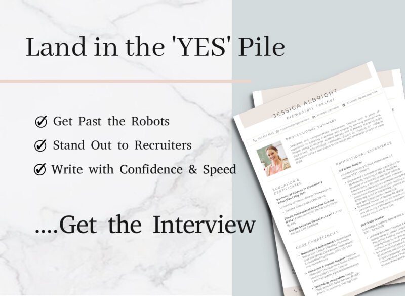 Modern Teacher Resume Template & Career Kit for Canva-C03 - Image 7