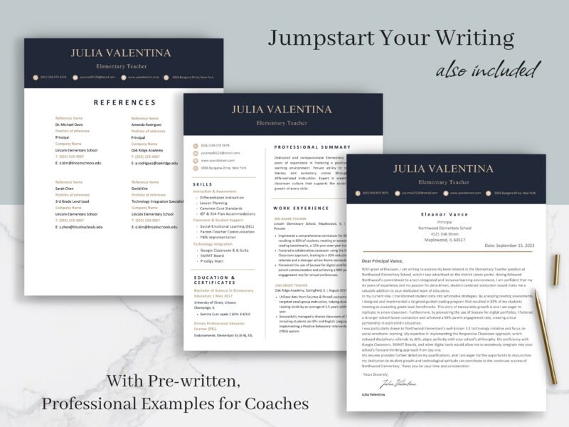 Professional Teacher Resume Template for Canva | ATS-Proof with Real Examples-C01 - Image 2
