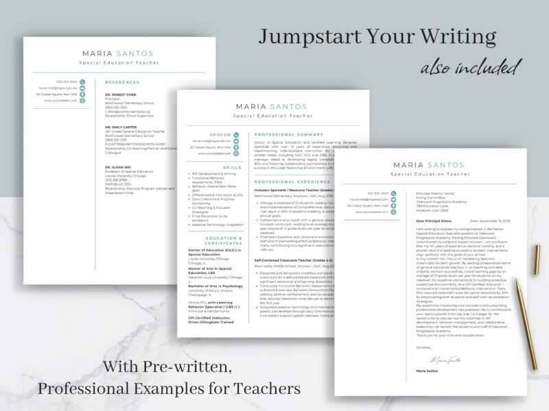 Special Education Teacher Resume Template & Career Kit for Canva-C04 - Image 2