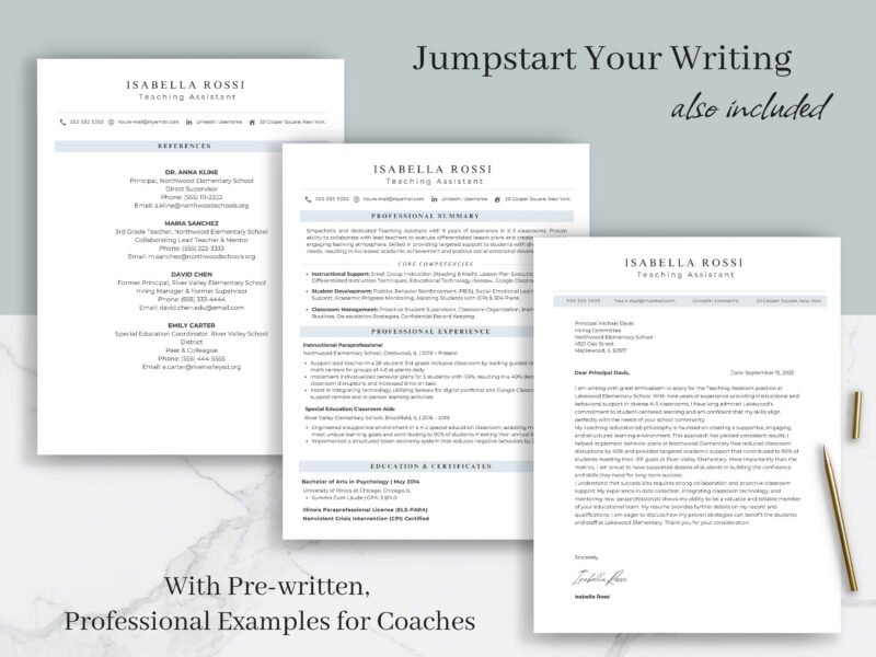 Professional Teaching Assistant Resume Template & Career Kit for Canva-C09 - Image 2