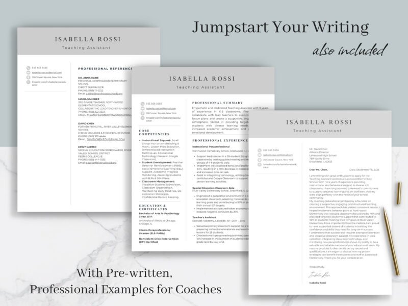 Teaching Assistant Resume Template & Career Kit for Canva-C08 - Image 2