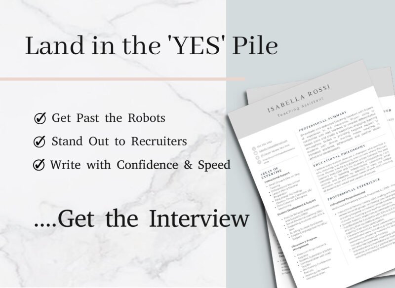 Teaching Assistant Resume Template & Career Kit for Canva-C08 - Image 5